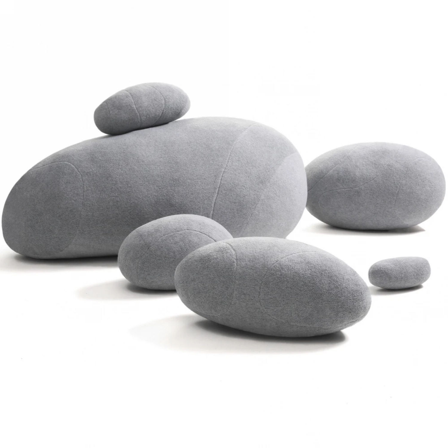 Light gary rock pillows , home decorative stuffed pebble stone pillows 6PCS  – MXDEALS home pillow shop (U.S.)