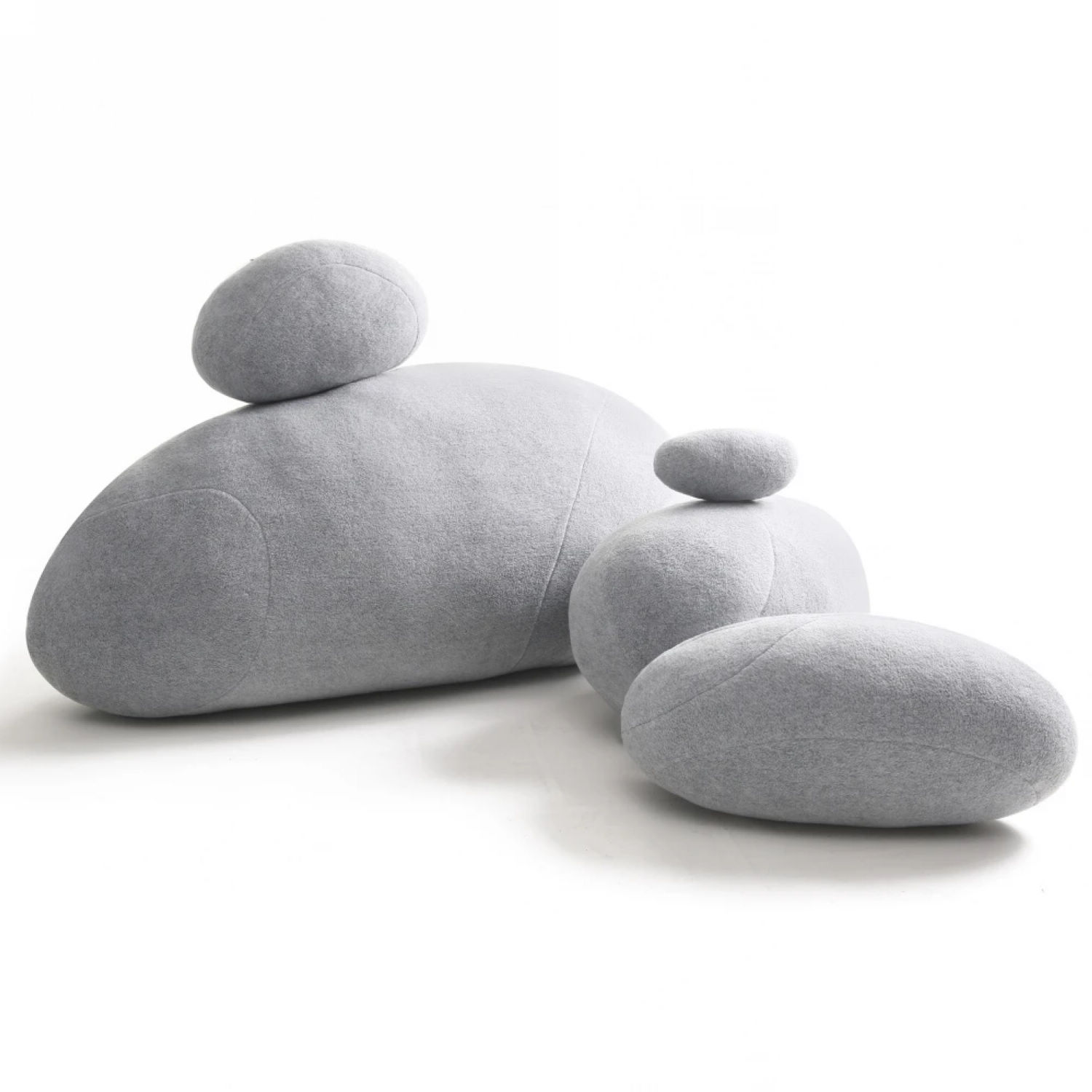 Light gary rock pillows , home decorative stuffed pebble stone pillows 6PCS  – MXDEALS home pillow shop (U.S.)